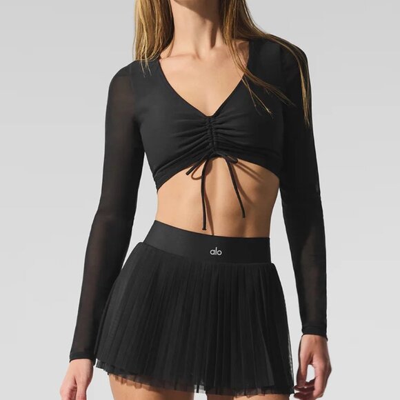 ALO Yoga Tops - Alo Yoga Mesh Divine Long Sleeve Bra